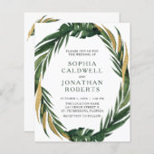 Begroting helemaal in één tropische uitnodiging to (Voorkant / Achterkant)