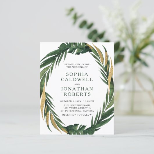 Begroting helemaal in één tropische uitnodiging to (Staand voorkant)