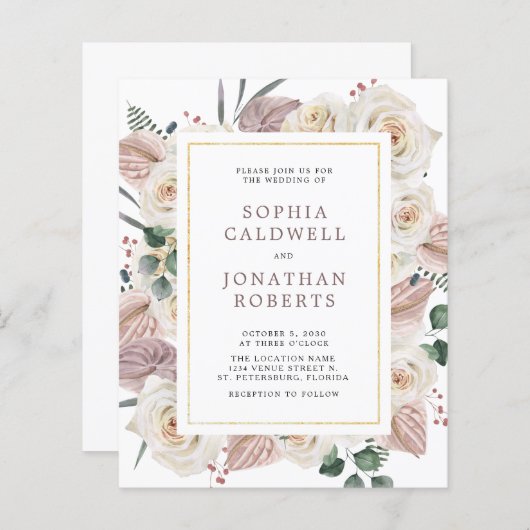 Begroting helemaal in één witte weddenschap (Voorkant / Achterkant)