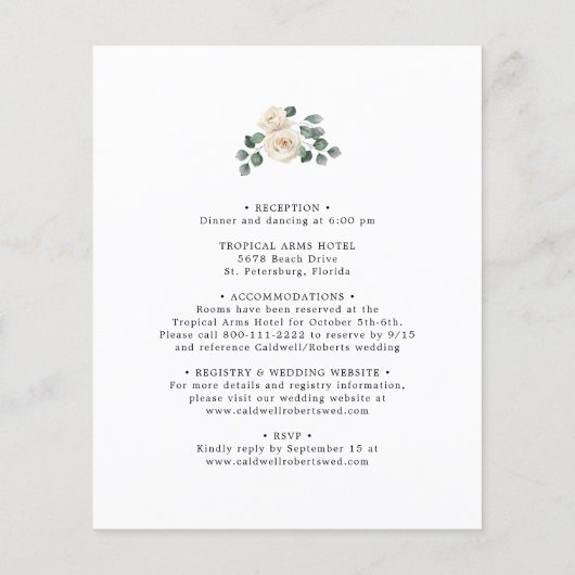 Begroting helemaal in één witte weddenschap (Achterkant)