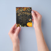 Begroting herfst baby shower gender onthullen uitn flyer (Hand)