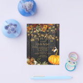 Begroting herfst baby shower gender onthullen uitn flyer (Enkel)