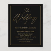 Begroting Het huwelijk van Gold Black Elegant (Voorkant)