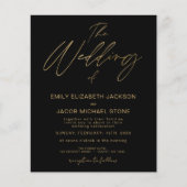Begroting Het huwelijk van Gold Black Elegant (Voorkant)