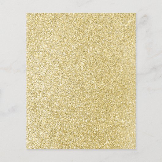 Begroting Het is Kerstmis, feestdag, gouden glitte Flyer (Achterkant)