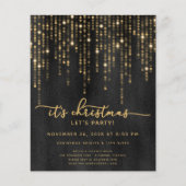 Begroting Het is Kerstmis, feestdag, gouden glitte Flyer (Voorkant)