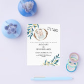 Begroting Het is tweeling! Uitnodiging baby shower Flyer (Enkel)