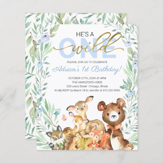 Begroting Hij is een eerste uitnodiging van één da (Voorkant / Achterkant)