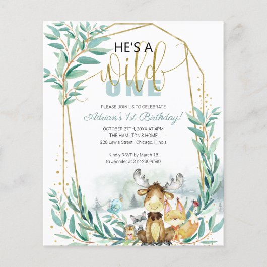 Begroting Hij is een eerste uitnodiging van één da (Voorkant)