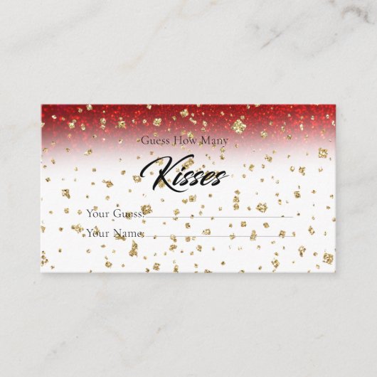 Begroting hoeveel Kisses Bridal Game Enclosure Informatiekaartje (Voorkant)