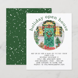 Begroting Holiday Open House Groene uitnodiging