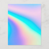 Begroting Holographic Moderne Elegant Uitnodiginge (Achterkant)