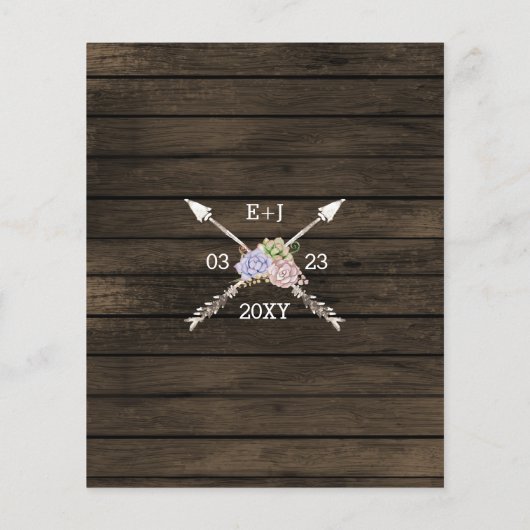 Begroting Hout Succulent Antlers Weddenschap (Achterkant)