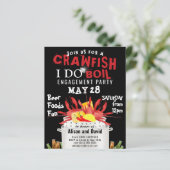 BEGROTING I DO Verloving Crawfish Boil Invitation (Staand voorkant)