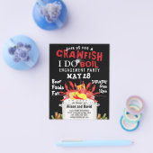 BEGROTING I DO Verloving Crawfish Boil Invitation Flyer (Enkel)
