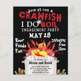 BEGROTING I DO Verloving Crawfish Boil Invitation Flyer