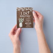 BEGROTING I DO Verloving Eucalyptus BBQ Uitnodigin Flyer (Hand)