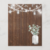 BEGROTING I DO Verloving Eucalyptus BBQ Uitnodigin Flyer (Achterkant)