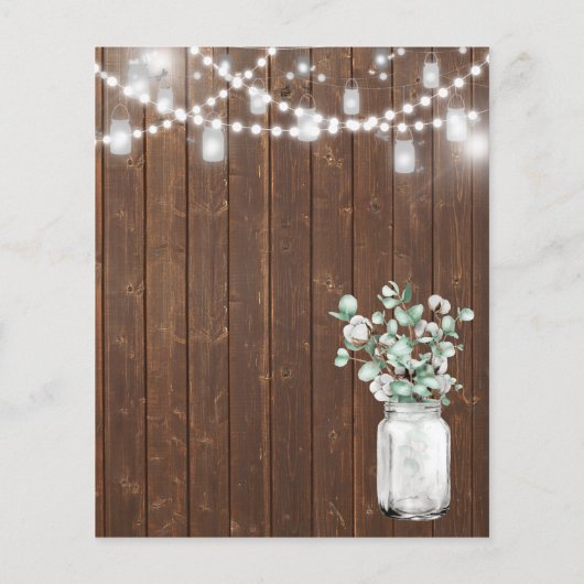 BEGROTING I DO Verloving Eucalyptus BBQ Uitnodigin Flyer (Achterkant)