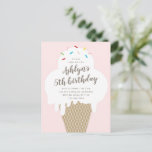 Begroting Ice Cream Kids Birthday Party Uitnodigin Briefkaart<br><div class="desc">Een leuk verjaardagsfeest voor kinderen, met handgetekende ijskegel en regenboogsproinkles. Alle tekst kan worden bewerkt, zodat u het lettertype, de kleur, de plaatsing en de formulering kunt wijzigen om deze uitnodigingssuite aan uw behoeften te onderwerpen. U kunt de achtergrondkleur ook gemakkelijk wijzigen om het thema of het geslacht van uw...</div>