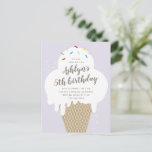 Begroting Ice Cream Kids Birthday Party Uitnodigin Briefkaart<br><div class="desc">Een leuk verjaardagsfeest voor kinderen, met handgetekende ijskegel en regenboogsproinkles. Alle tekst kan worden bewerkt, zodat u het lettertype, de kleur, de plaatsing en de formulering kunt wijzigen om deze uitnodigingssuite aan uw behoeften te onderwerpen. U kunt de achtergrondkleur ook gemakkelijk wijzigen om het thema of het geslacht van uw...</div>