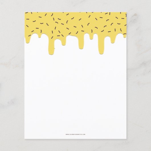 Begroting Ice crème, uitnodiging voor geboorte (Achterkant)