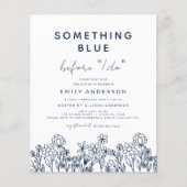 Begroting iets blauw Vrijgezellenfeest van wilde b Flyer (Voorkant)