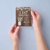 BEGROTING IK DOE Verbinding Eucalyptus BBQ Uitnodi Flyer (Hand)