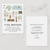 Begroting Ik heb Boho Home Moving Announcement ver Notitiekaartje (Voorkant / Achterkant)