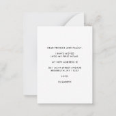 Begroting Ik heb Boho Home Moving Announcement ver Notitiekaartje (Achterkant)