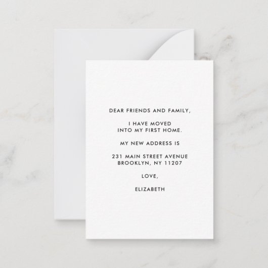 Begroting Ik heb Boho Home Moving Announcement ver Notitiekaartje (Achterkant)