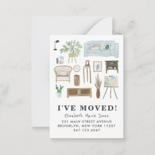 Begroting Ik heb Boho Home Moving Announcement ver Notitiekaartje