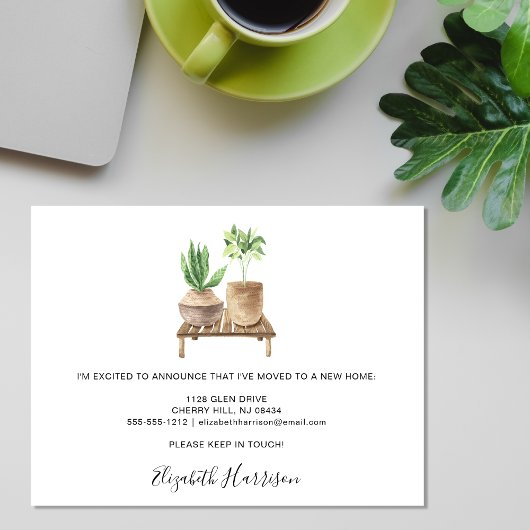 Begroting Ik heb Boho Planten Moving Announcement 