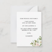 Begroting ik heb Floral Botanical Peony Moving Notitiekaartje (Achterkant)