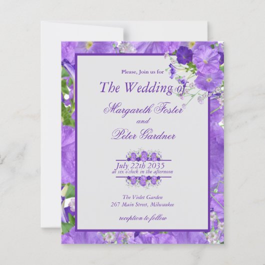 Begroting in één bloem en Paars Lijst (Voorkant)