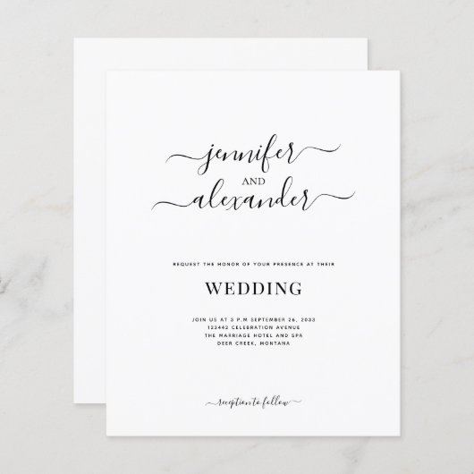 Begroting in één kalligrafie (Voorkant / Achterkant)