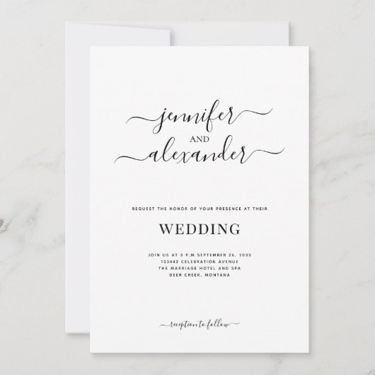 Begroting in één kalligrafie kaart (Voorkant)