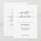 Begroting in één kalligrafie kaart (Voorkant / Achterkant)