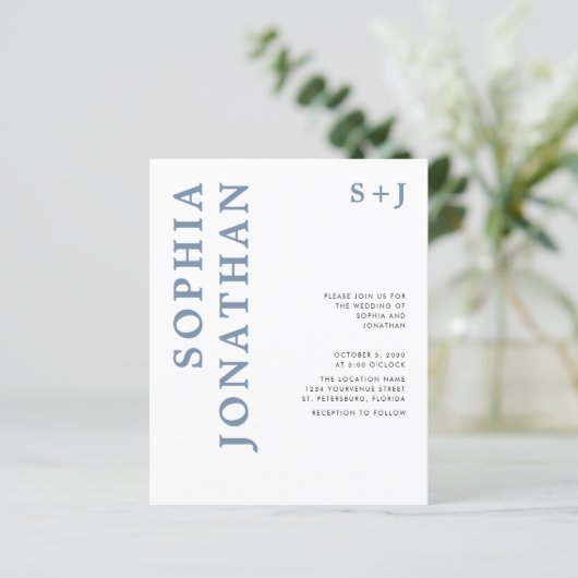 Begroting in één keer uitnodigen voor een blauwe b (Staand voorkant)