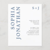 Begroting in één keer uitnodigen voor een blauwe b (Voorkant)