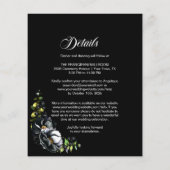 Begroting in één Moody Black Floral Wedding (Achterkant)