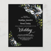 Begroting in één Moody Black Floral Wedding (Voorkant)