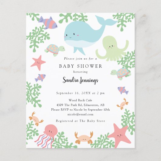 Begroting in het kader van het Baby shower van de (Voorkant)