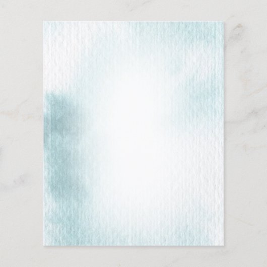 Begroting in het kader van het Baby shower van de  Flyer (Achterkant)