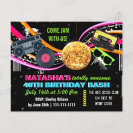 Begroting in totaal 80's uitnodiging voor 's ochte