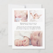 Begroting introduceert 4 geboorteaankondiging foto (Achterkant)