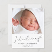 Begroting introduceert 4 geboorteaankondiging foto (Voorkant)