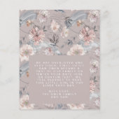 Begroting introduceert bekendmaking babymeisje flyer (Achterkant)