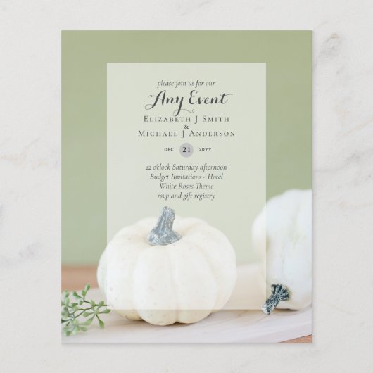 BEGROTING INVITATIES - ELK EVENEMENT - Herfstpompo (Voorkant)