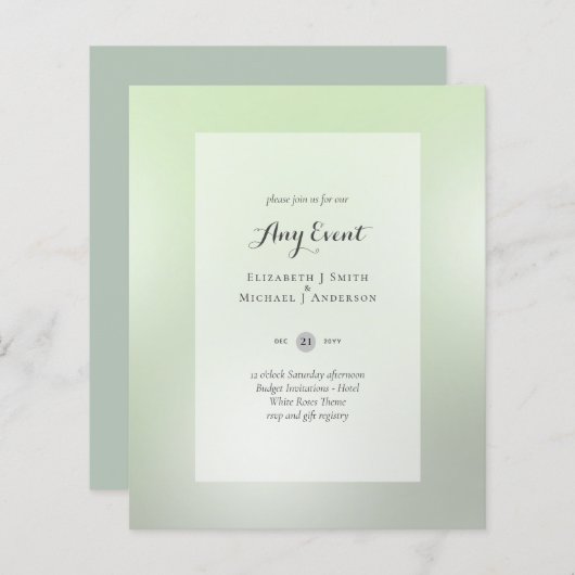 BEGROTING INVITATIES - ELK EVENEMENT - SAGE Samenv (Voorkant / Achterkant)